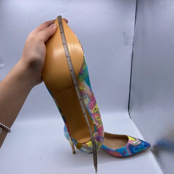 FSJ Classic Kitten Heels Pointy Closed Toe Pumps - Picture 8 of 15